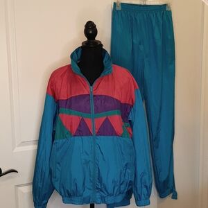 Totes Multicolor Track Suit - Blue, Red, Purple